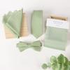 Spring Notion Boys' Linen Blend Bow Tie, Green Tea Small view 4