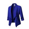Womens Casual Blazer Jacket Long Sleeve Open Front Office Suit Cardigan Coat Blue view 1