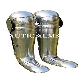 Nautical-Mart Medieval Leg Guard Leg Armor, Plate Legs, cuisses with poleyns, Sabaton Costume