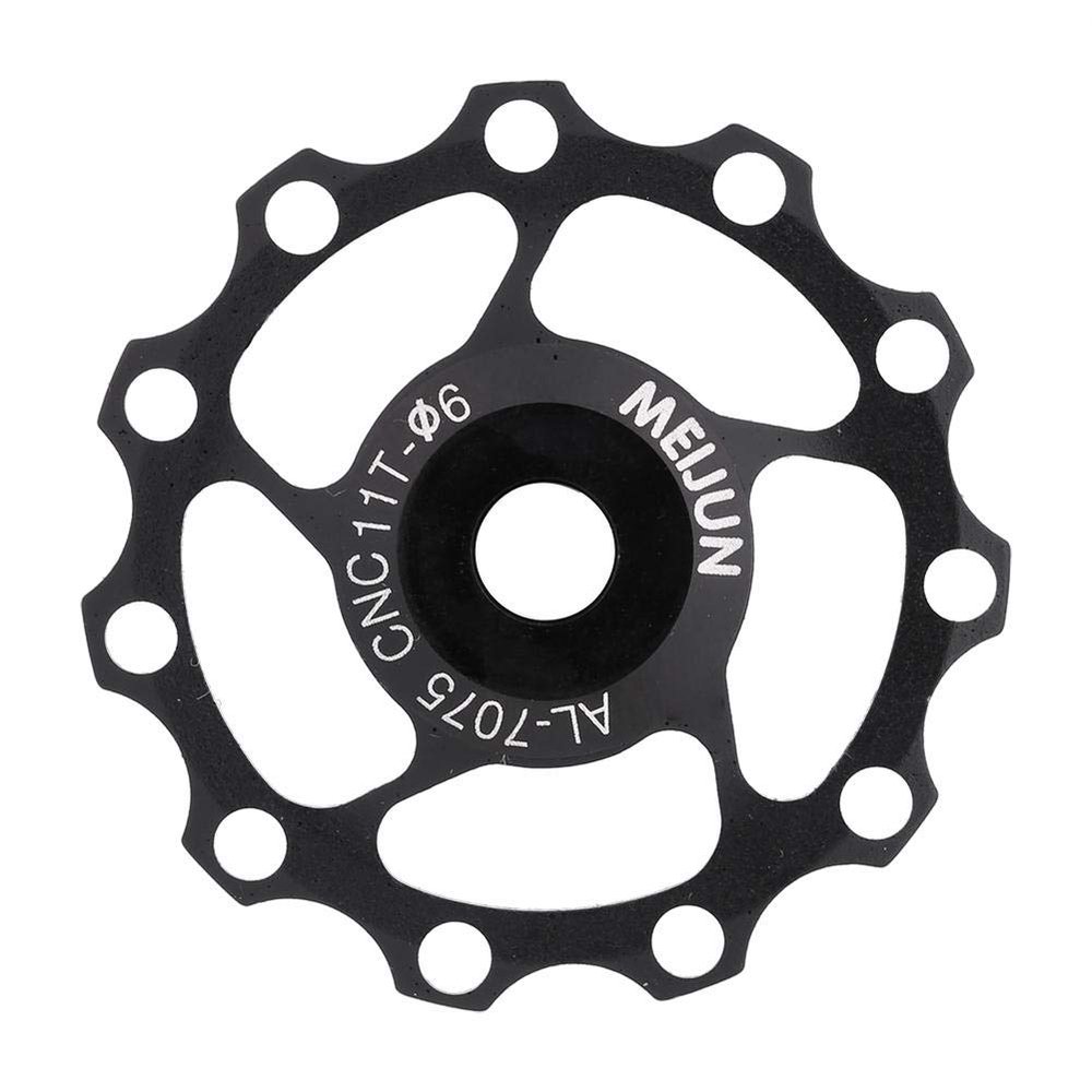 11 Tooth Wheel, Pulley Wheels,11T/13T Rear Derailleur Wheel Aluminium Alloy Mountain Road Wheel Rear Derailleur Pulley Gear Pulley(11T Black)