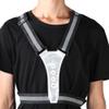 Alomejor Led High Visibility Reflective Running Vest with Adjustable Waist for Night Light Jogging Biking Cycling(Black White) view 1