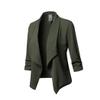 Womens Casual Blazer Jacket Long Sleeve Open Front Office Suit Cardigan Coat Green view 1