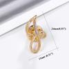 ETHOON Initial Letter Brooch Pin Small Lapel Pin Tie Tack Name Personalized Gifts for Women Men Gold R view 4