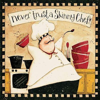 Posterazzi PDXDDPRC565SMALL Never Trust Skinny Chef Photo Print, 24 x 18, Multi