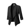 Womens Casual Blazer Jacket Long Sleeve Open Front Office Suit Cardigan Coat Black view 1