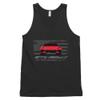 Red 2020 'Vette C8 Stingray Classic Tank top (Unisex) view 1