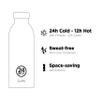 24Bottles Clima Bottles - Insulated Water Bottle 11oz/17oz/29oz, Water Bottles with 100% Leak Proof Lid (12 Hours Hot and 24 Hours Cold Beverages), Made of Stainless Steel, Italian Design view 2