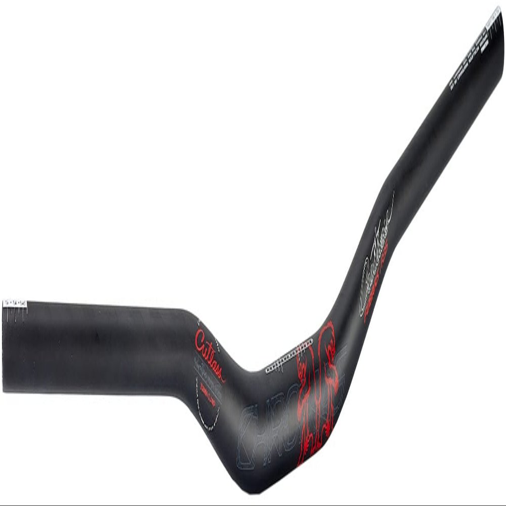 CHROMAG Fubar Cutlass Unisex Adult Mountain Bike/Cycle/VAE/E-Bike Hanger, Black/Red, 31.8 mm, Carbon All Mountain, 35 mm, Rise 800 mm