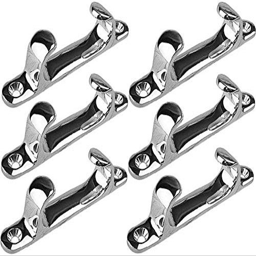 MarineNow Marine 316 Stainless Steel Straight Bow Chock for Boats Choose 1, 2, 4, or 6 Packs (5" - 125 mm, 06-Pack)