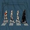 STAR WARS Death Star Road Stormtrooper Crossing Mens T-Shirt (Indigo Heather Black, Medium) view 3
