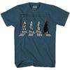 STAR WARS Death Star Road Stormtrooper Crossing Mens T-Shirt (Indigo Heather Black, Medium) view 4