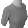 YEMAK Women's Knit Sweater Top  Half Sleeve Crewneck Basic Casual Classic Fit Lightweight Knitted Soft Pullover Tee MK3664-CHARCOAL-XL view 2
