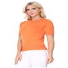 YEMAK Women's Knit Sweater Top  Half Sleeve Crewneck Basic Casual Classic Fit Lightweight Knitted Soft Pullover Tee MK3664-CHARCOAL-XL view 4