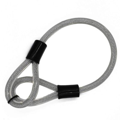 Wideskall 27" inch 15mm Super Duty Vinyl Coated Double Looped Braided Steel Cable (Clear)