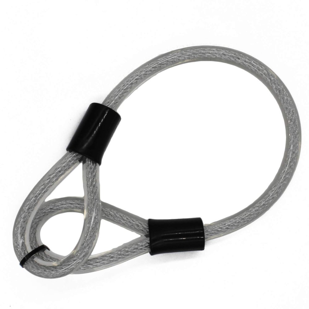 Wideskall 27" inch 15mm Super Duty Vinyl Coated Double Looped Braided Steel Cable (Clear)
