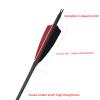 Obert 12Pcs 30 Inch Carbon Arrows Spine 600 with 4" Real Feathers for Hunting Target Practice Recurvebow/Compoundbow view 3