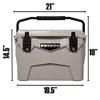 Fatboy 20 Quart Roto Molded Hard Sided Cooler (Coral) view 4