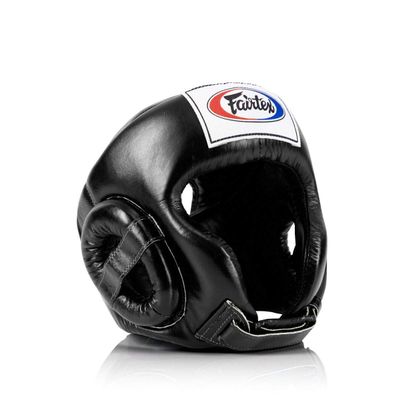 Fairtex Full Head Guard | Premium Handcrafted Headgear with 3-Layer Padding| Lightweight | Sleek Design for Optimal Movement | Extra Protection | Secure Fit with Adjustable Straps (Back-Medium)