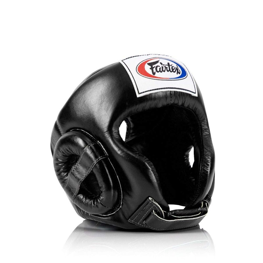 Fairtex Full Head Guard | Premium Handcrafted Headgear with 3-Layer Padding| Lightweight | Sleek Design for Optimal Movement | Extra Protection | Secure Fit with Adjustable Straps (Back-Medium)