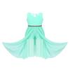 Agoky Kids Big Girls Sleeveless V Neck Junior Bridesmaid Wedding Dress Dance Party Birthday Long Maxi Gown Mint_Green 7-8 view 2
