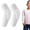 AceList Kids/Youth 5-15 Years Sports honeycomb Compression Knee Pad Elbow Pads Guards Protective Gear for Basketball, Baseball, Football, Volleyball, Wrestling, Cycling (White) view 1