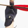 SHARROW Archery Leather Gloves 2-Fingers Hand Guard for Protect Left Hand Hunting (Black) view 2