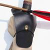 SHARROW Archery Leather Gloves 2-Fingers Hand Guard for Protect Left Hand Hunting (Black) view 4