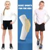 AceList Kids/Youth 5-15 Years Sports Honeycomb Compression Knee Pad Elbow Pads Guards Protective Gear for Basketball, Baseball, Football, Volleyball, Wrestling, Cycling.(White) view 2