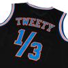 CNALLAR Youth Basketball Jersey 1/3 Tweety Space Movie Jersey 90S Kids Sport Shirt S-XL Black (Black, Youth Medium) view 2