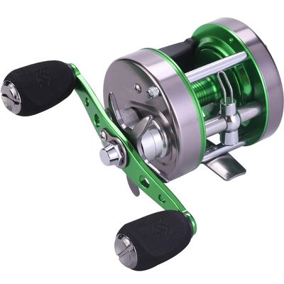 Sougayilang Conventional Reel, Round Baitcasting Fishing Reel for Catfish, Salmon/Steelhead, Striper Bass and Inshore Saltwater Fishing Reel, Reinforced Metal Body