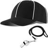 BBTO Referee Costume Accessories Referee Hat and Whistle Penalty Flag Hats for Men Women Football(1 Sets) Black view 1