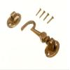 2 x CABIN HOOKS AND EYE SILENT TYPE SOLID BRASS 75MM 3 INCH view 1