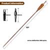 HANDBAIGE 28 29 30 31 Inch Archery Carbon Arrows 4 Inch Real Feather & Replaceable Points Spine 500 for Recurve Compound and Traditional Bow Hunting-6Pcs (30inch) view 2