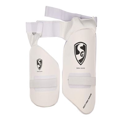 SG Combo Test Pro Polycarbonate White Junior RH Thigh Pad