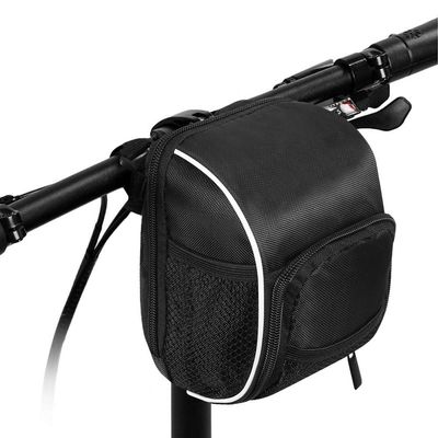 Handlebar Bag Frame Front Tube Storage Foldable Basket Pouch Bag Large Capacity with Mesh Pocket Rain Cover Universal for Most Road Bikes Professional Cycling