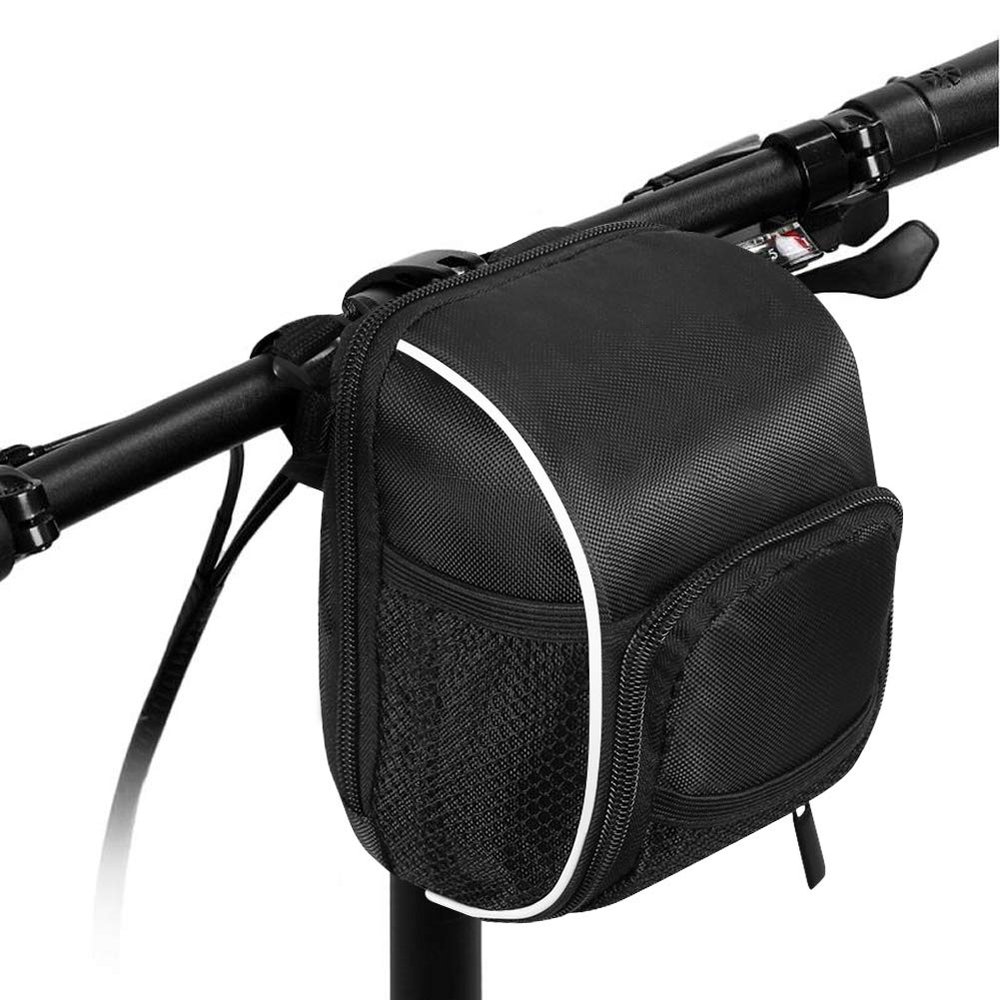 Handlebar Bag Frame Front Tube Storage Foldable Basket Pouch Bag Large Capacity with Mesh Pocket Rain Cover Universal for Most Road Bikes Professional Cycling