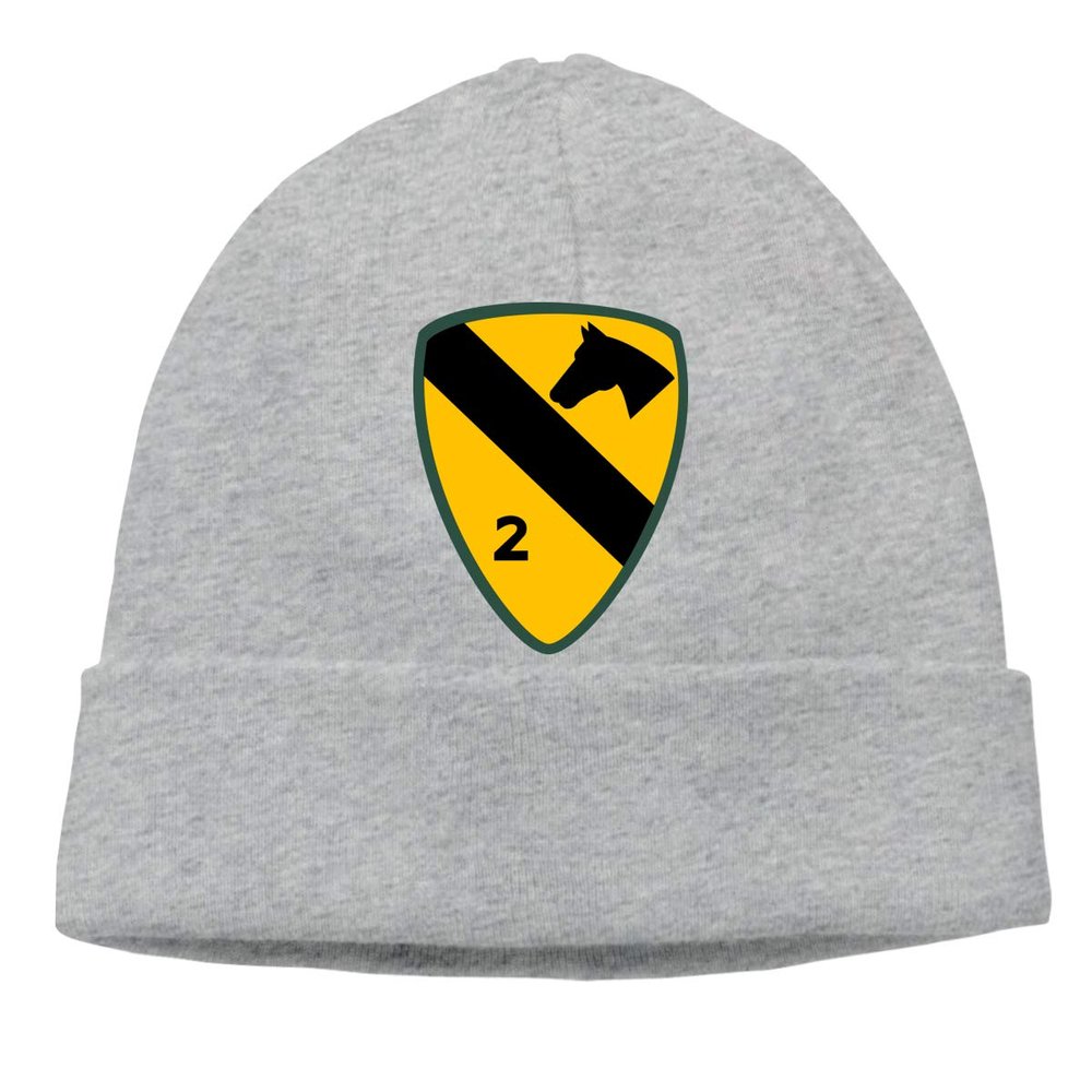 2nd-Brigade-Combat-Team-1st-Cavalry-Division Unisex Skull Cap Knit Hat Set Head Cap Gray