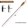 HANDBAIGE 28 29 30 31 Inch Archery Carbon Arrows 4 Inch Real Feather & Replaceable Points Spine 500 for Recurve Compound and Traditional Bow Hunting-6Pcs (31inch) view 2