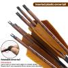 HANDBAIGE 28 29 30 31 Inch Archery Carbon Arrows 4 Inch Real Feather & Replaceable Points Spine 500 for Recurve Compound and Traditional Bow Hunting-6Pcs (31inch) view 4