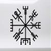 Minglewood Trading Turquoise - Viking Compass Vinyl Decal V2 - Norse Vegvisir Magic Rune Pagan - Die Cut Sticker - 12w x 12h inches view 2