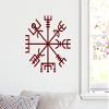 Minglewood Trading Turquoise - Viking Compass Vinyl Decal V2 - Norse Vegvisir Magic Rune Pagan - Die Cut Sticker - 12w x 12h inches view 3