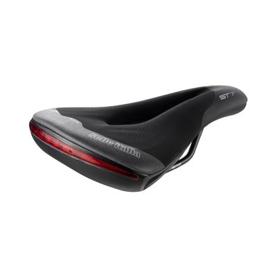 Selle Italia, ST 7 Vision Superflow, Saddle, 250 x 165mm, Unisex, 395g, Black/Hi-Viz (093L801MEC001)