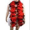 Flydreamfeathers 60 Gram, 2 yards Long Chandelle Feather Boa Great for Party, Wedding, Halloween Costume, Christmas Tree, Decoration(Red w/Black Tips_ view 1