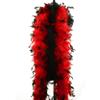Flydreamfeathers 60 Gram, 2 yards Long Chandelle Feather Boa Great for Party, Wedding, Halloween Costume, Christmas Tree, Decoration(Red w/Black Tips_ view 3