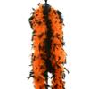 Flydreamfeathers 60 Gram, 2 yards Long Chandelle Feather Boa Great for Party, Wedding, Halloween Costume, Christmas Tree, Decoration(Orange w/Black Tips_ view 2