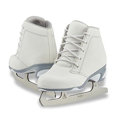 SKATE GURU Jackson Ultima Recreational Women's Figure Ice Skates Softec Diva DV3000 / Color: White, Adult Size: 9