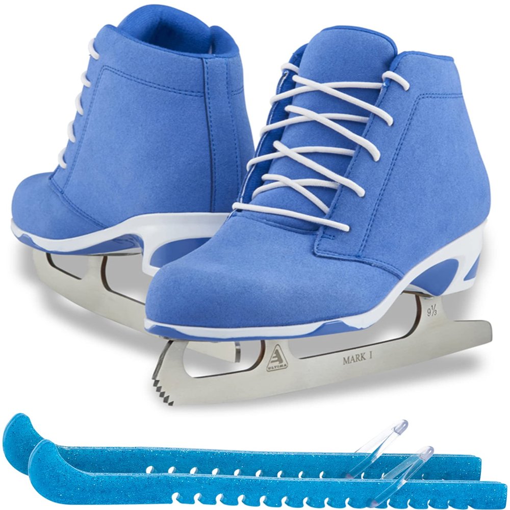 Jackson Ultima Recreational Women's Figure Ice Skates Softec Diva DV3000 / Color: Blue, Adult Size: 7 Bundle with Free Guardog Skate Guards