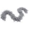 Flydreamfeathers 60 Gram, 2 yards Long Chandelle Feather Boa Great for Party, Wedding, Halloween Costume, Christmas Tree, Decoration(Silver Grey_ view 1