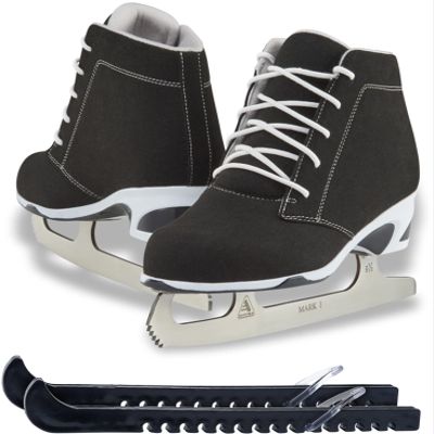 Jackson Ultima Recreational Women's Figure Ice Skates Softec Diva DV3000 / Color: Black, Adult Size: 7 Bundle with Free Guardog Skate Guards