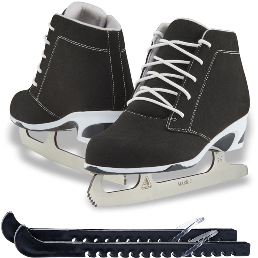 Jackson Ultima Recreational Women's Figure Ice Skates Softec Diva DV3000 / Color: Black, Adult Size: 7 Bundle with Free Guardog Skate Guards